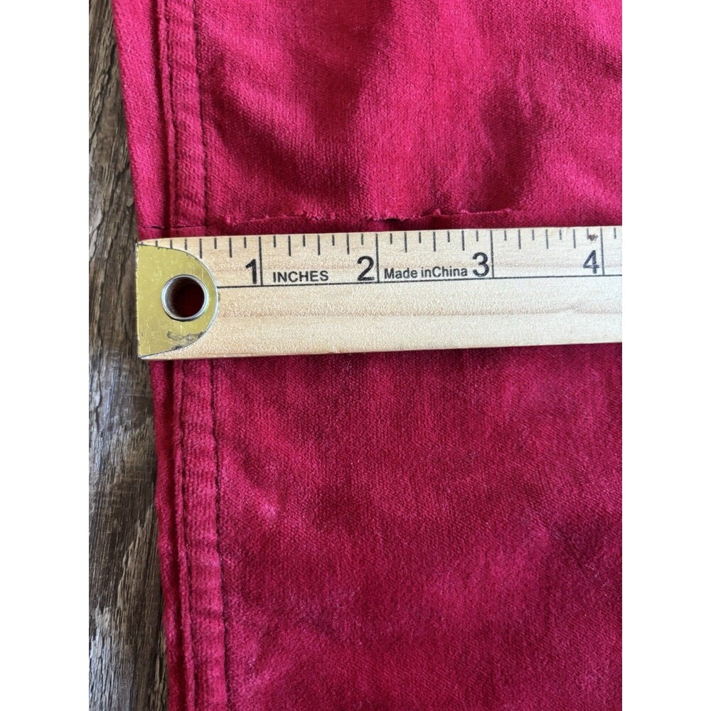 Sanctuary High Waist Velveteen Bootcut Pants Cherry Lacquer Women’s 24 FLAWED - Picture 14 of 16